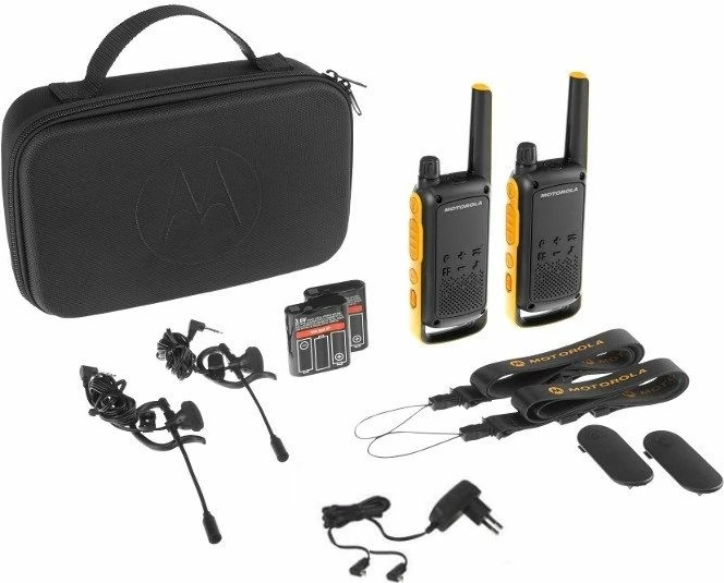 Walkie-talkie Motorola Talkabout TLKR T82 Extreme, 16 kanale, deri 10 km, i verdhë, set 2 copë
