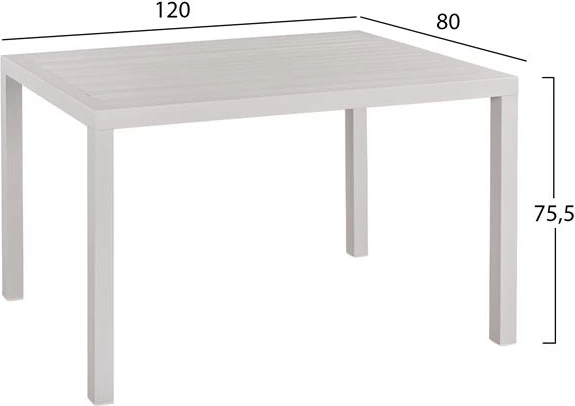 Set kopshti tavolinë & karrige FH10526, 5 pjesë, të bardha