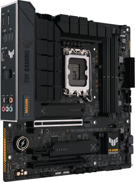 Pllakë amë ASUS TUF GAMING B760M-PLUS D4, Intel, LGA 1700, DDR4, 128 GB
