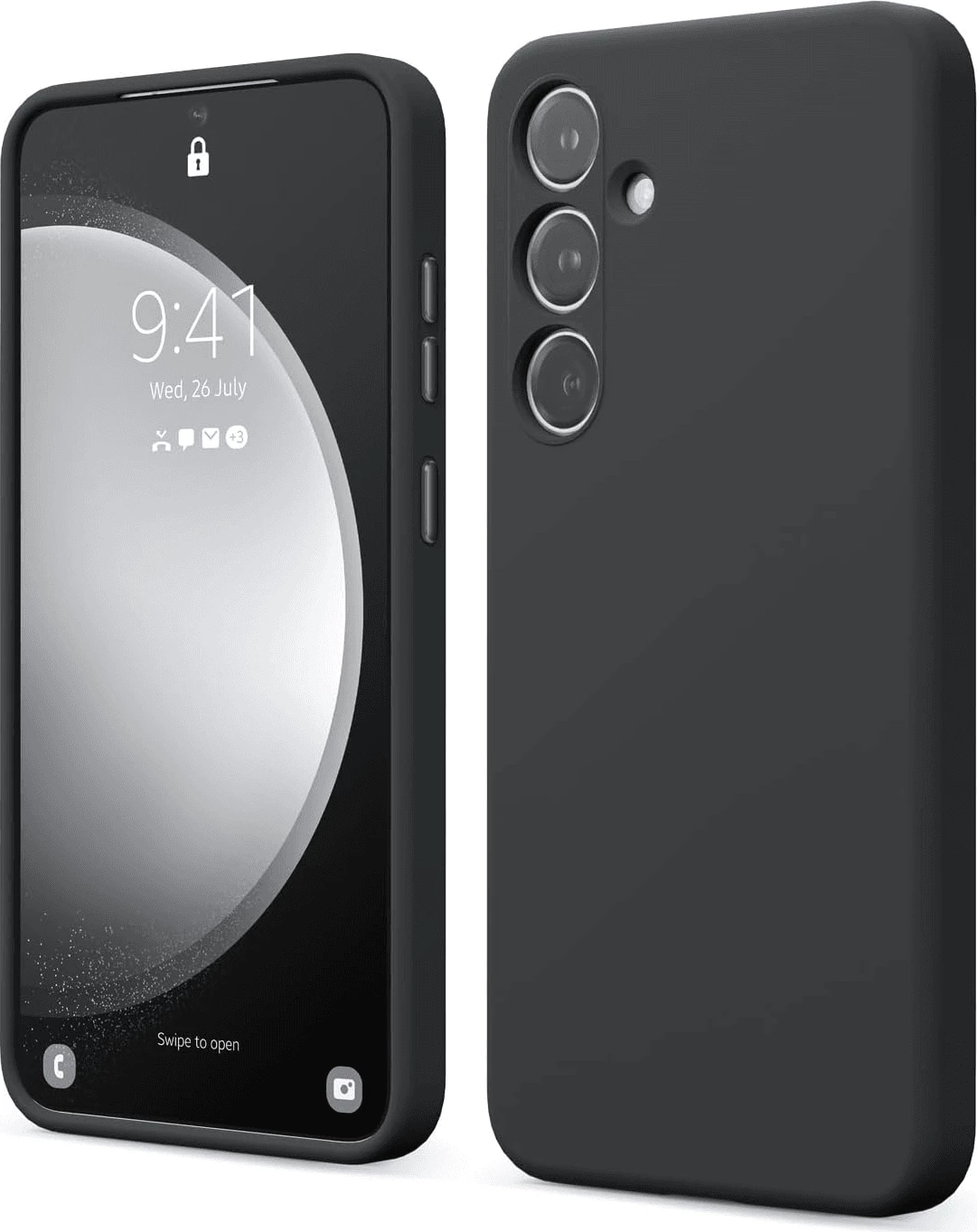 Mbështjellës silikoni ONASI 22598 për Samsung Galaxy S25 Plus 5G, i zi mat