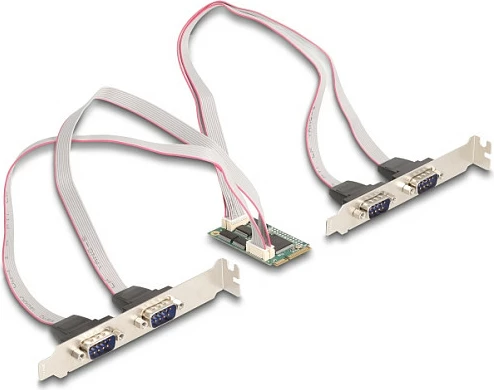 Kartë zgjerimi DeLOCK 95278 Mini PCIe në 4x RS-232 (DB9), e brendshme, e gjelbër