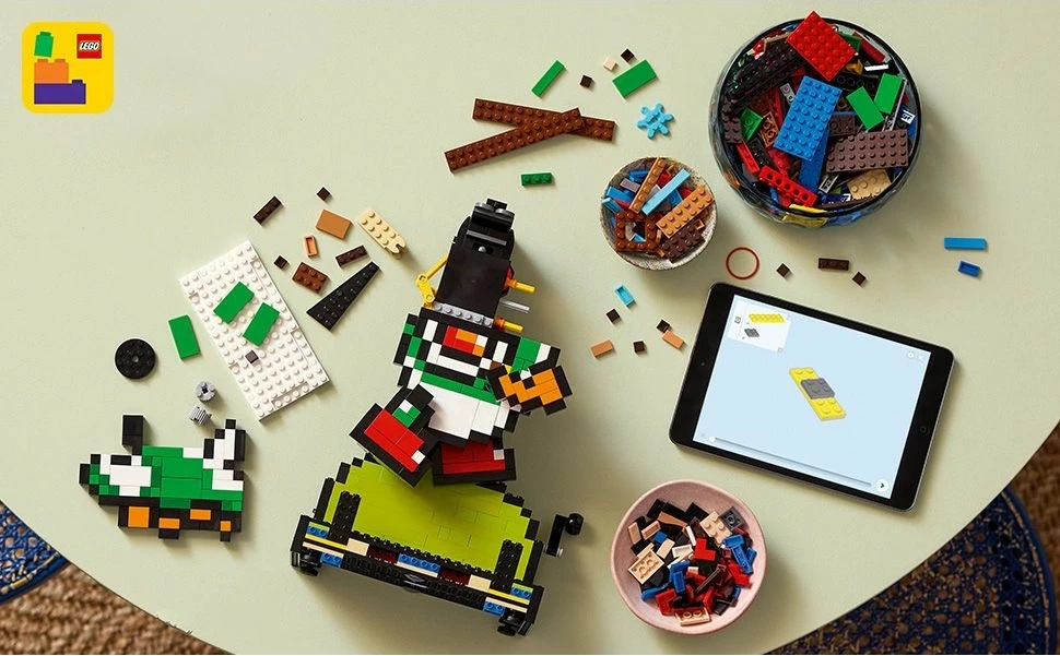 Set ndërtimi LEGO Super Mario World Mario & Yoshi, 1215 copë, plastikë, shumëngjyrësh