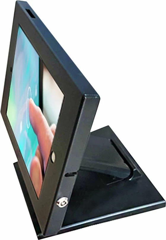 Mbajtës tavoline për tabletë Hannspree, 13.3", metal, me kyç, i zi