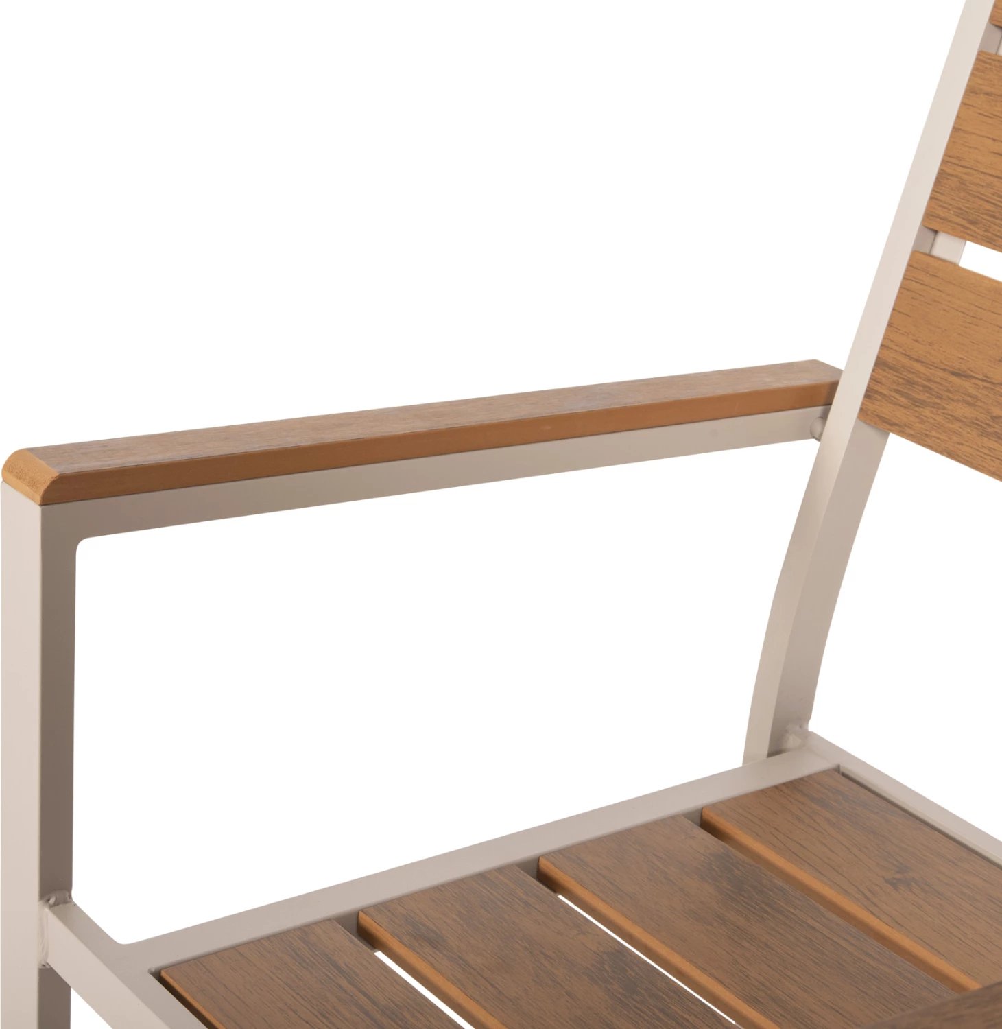 Karrige alumini SAGA FH5981.04, ngjyrë shampanjë-polivud, natyrale, 55x55x86H cm