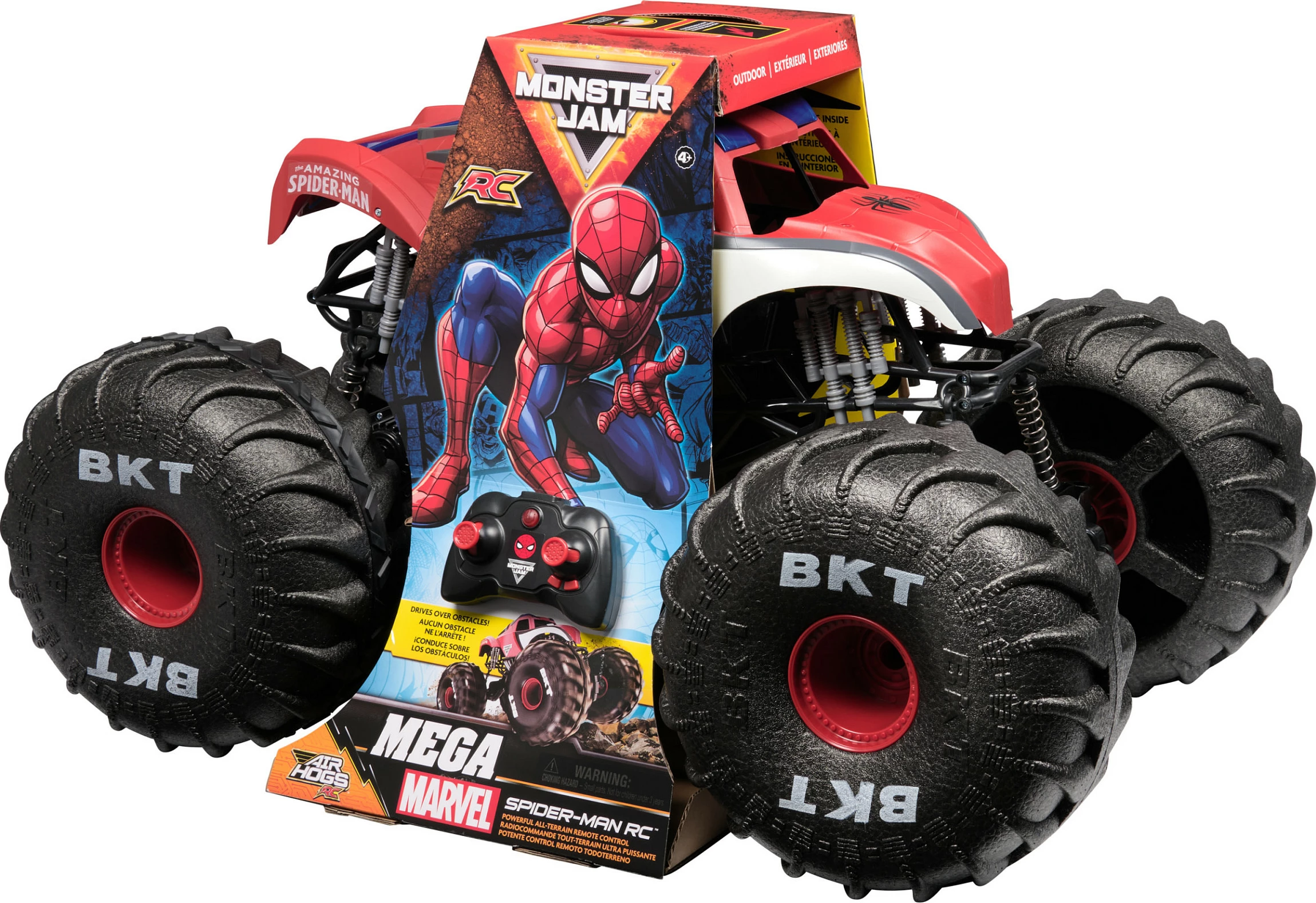 Monster truck RC Spin Master Monster Jam Mega Spider-Man, 1:6, mbi 60 cm, kuqe/zezë