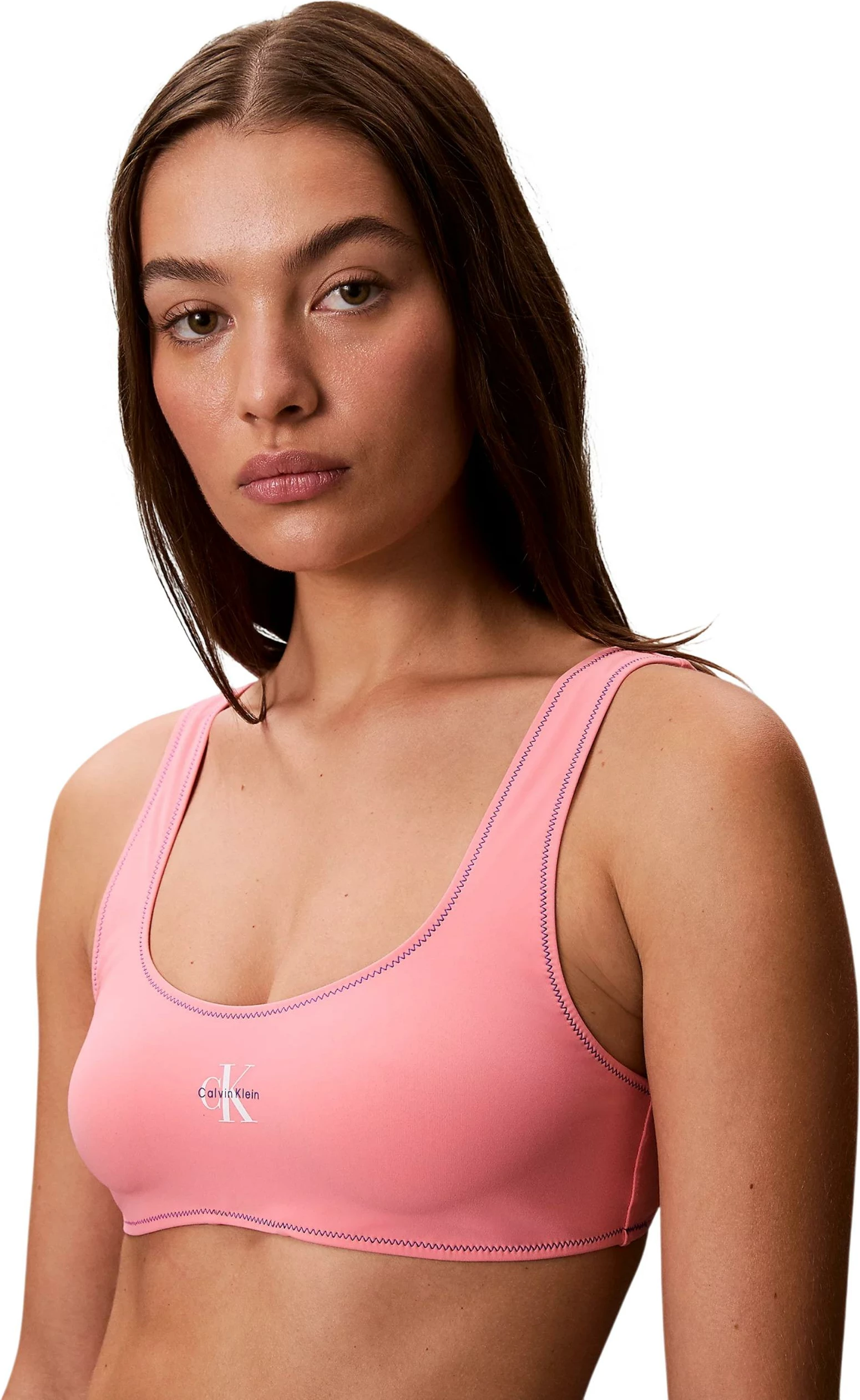 Sutjenë bikine Calvin Klein Jeans LV00Q61100, për femra, rozë pudër