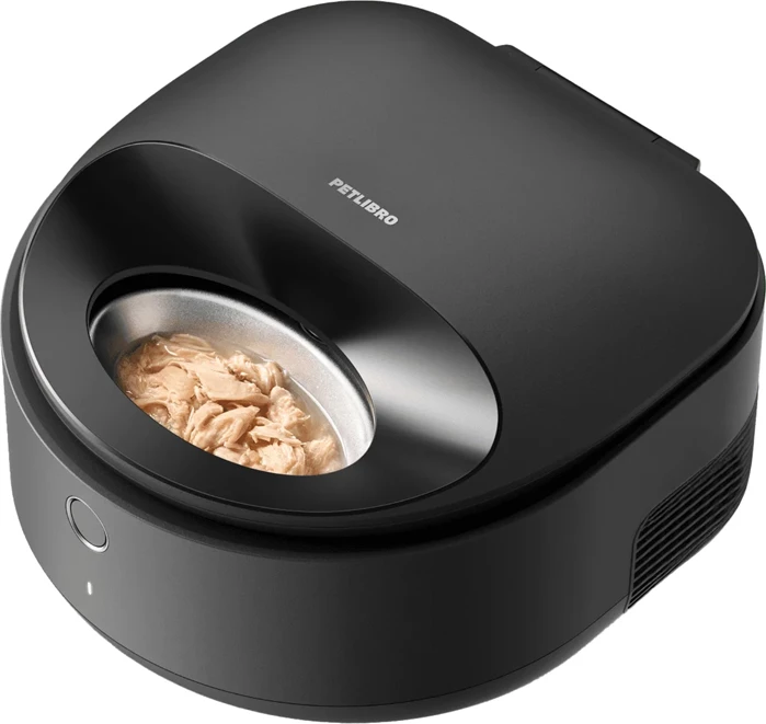 Dispenser smart ushqimi të lagësht për kafshë, Petlibro Polar PL-AF109-31B, Wi‑Fi 2.4GHz, 3 vakte/3 ditë, 200 ml/ndarje, i zi