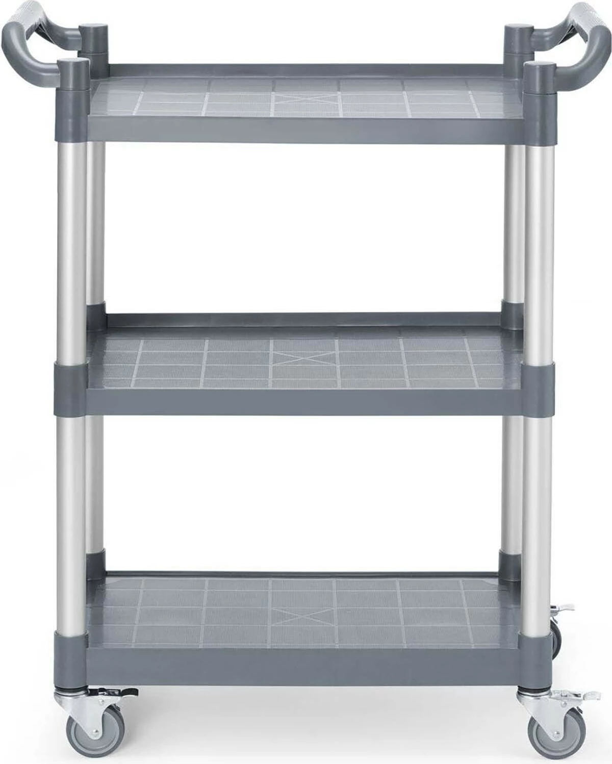 Karrocë shërbimi AmerBox 3-rafte 800x410xH950 mm, gri/argjendtë