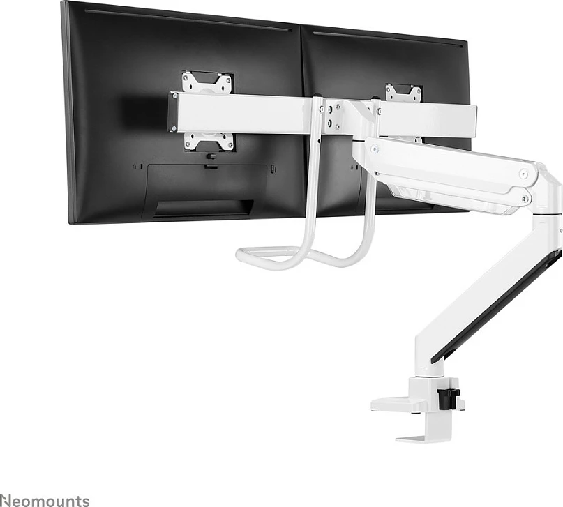 Mbajtëse tavoline për 2 monitorë Neomounts NM-D775DXWHITE, deri 32", VESA 75x75/100x100, e bardhë