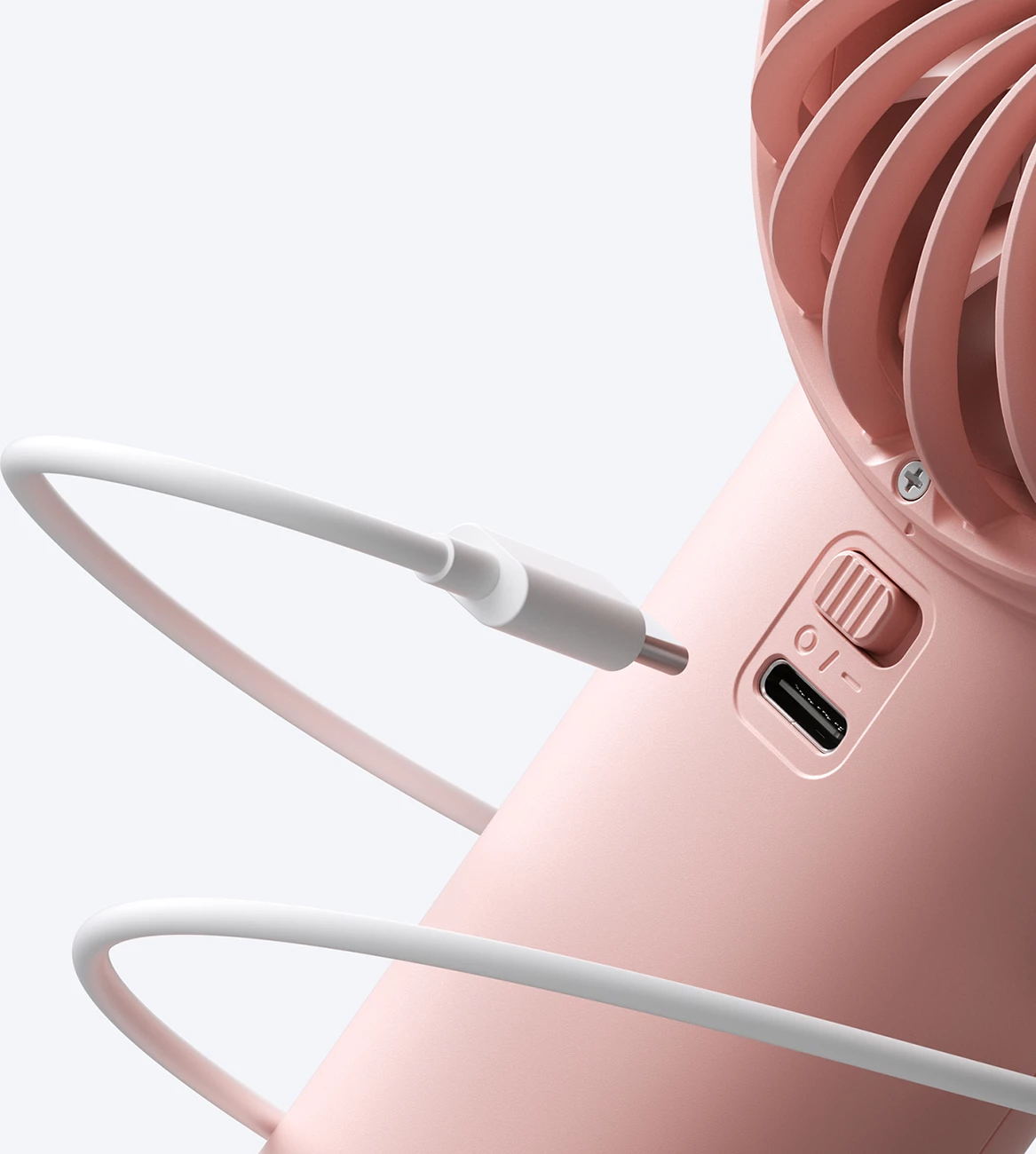 Ventilator dore Jisulife Life4, 5000mAh, USB-C, Rozë