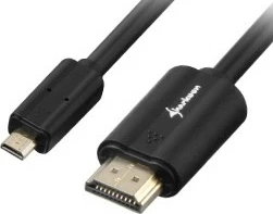 Kabllo HDMI në micro HDMI Sharkoon 1m, e zezë