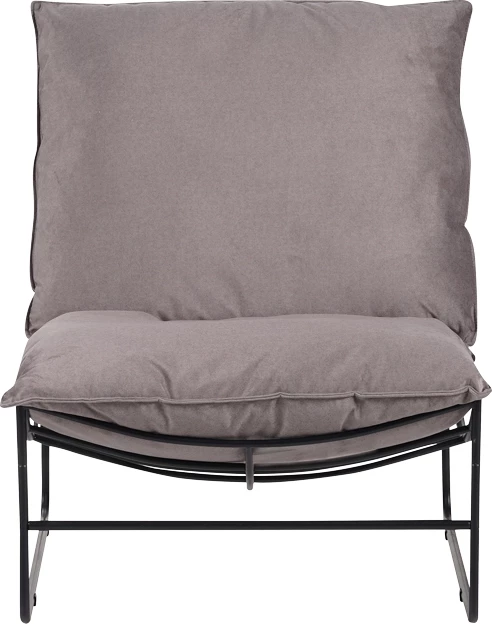 Karrige Chopie, ngjyrë gri, këmbë të zeza, 77x90x83cm