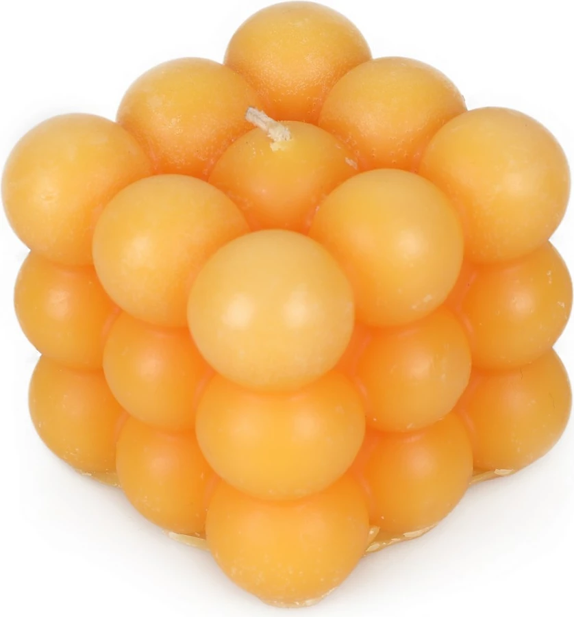 Qiri dekorativ Square Bubble, ngjyrë e verdhë, Evila Originals