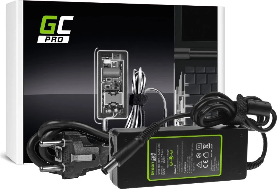 Karikues për laptop Dell, Green Cell, 19.5V, 3.34A, i zi 