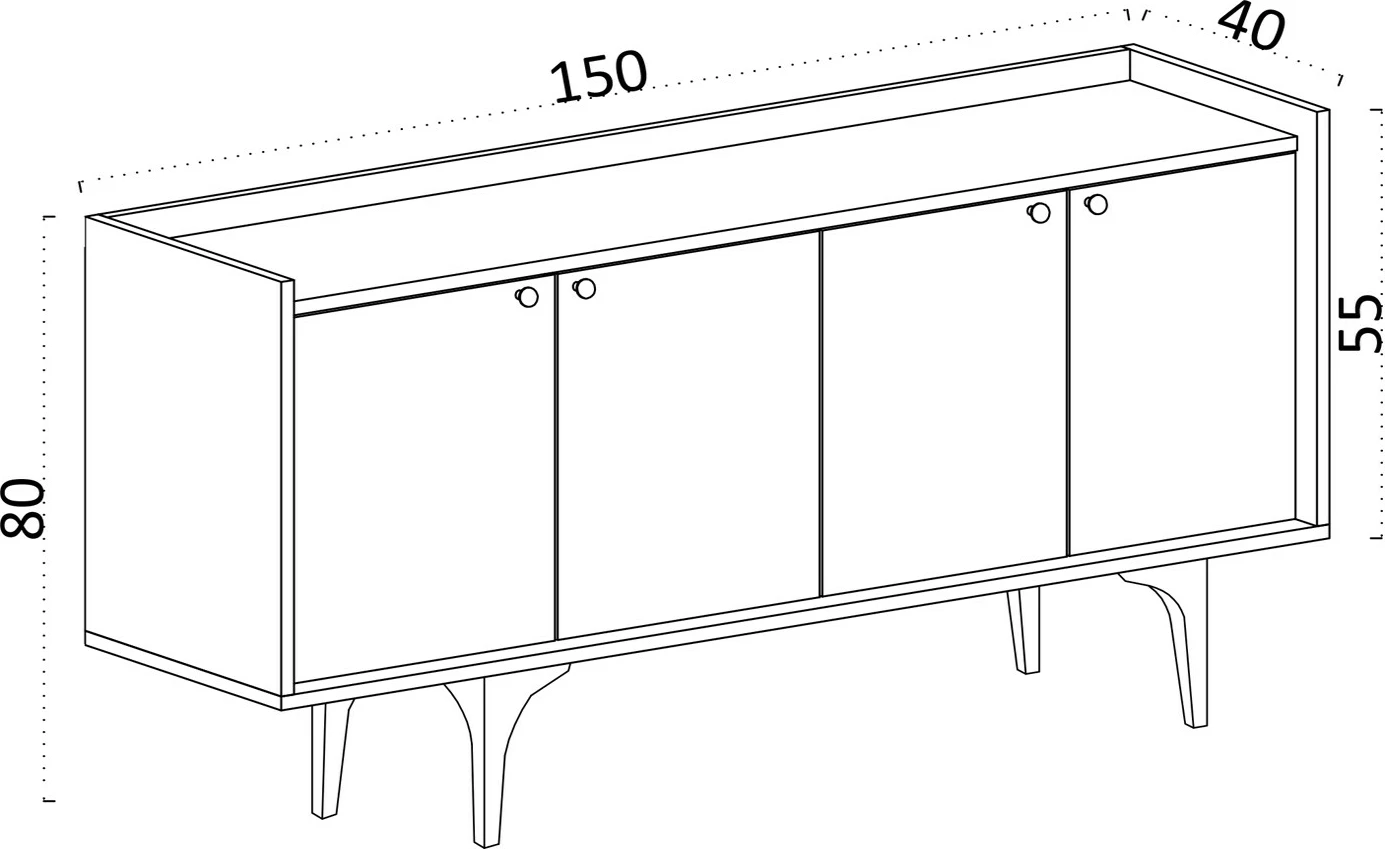 Konsol Skye Decor, ngjyrë lisi safir