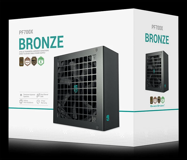 Furnizues rryme DeepCool PF700X, 700W, 80+ Bronze, ATX, i zi