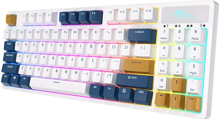 Tastierë mekanike wireless Royal Kludge RK89, Lemon switch, RGB, e bardhë