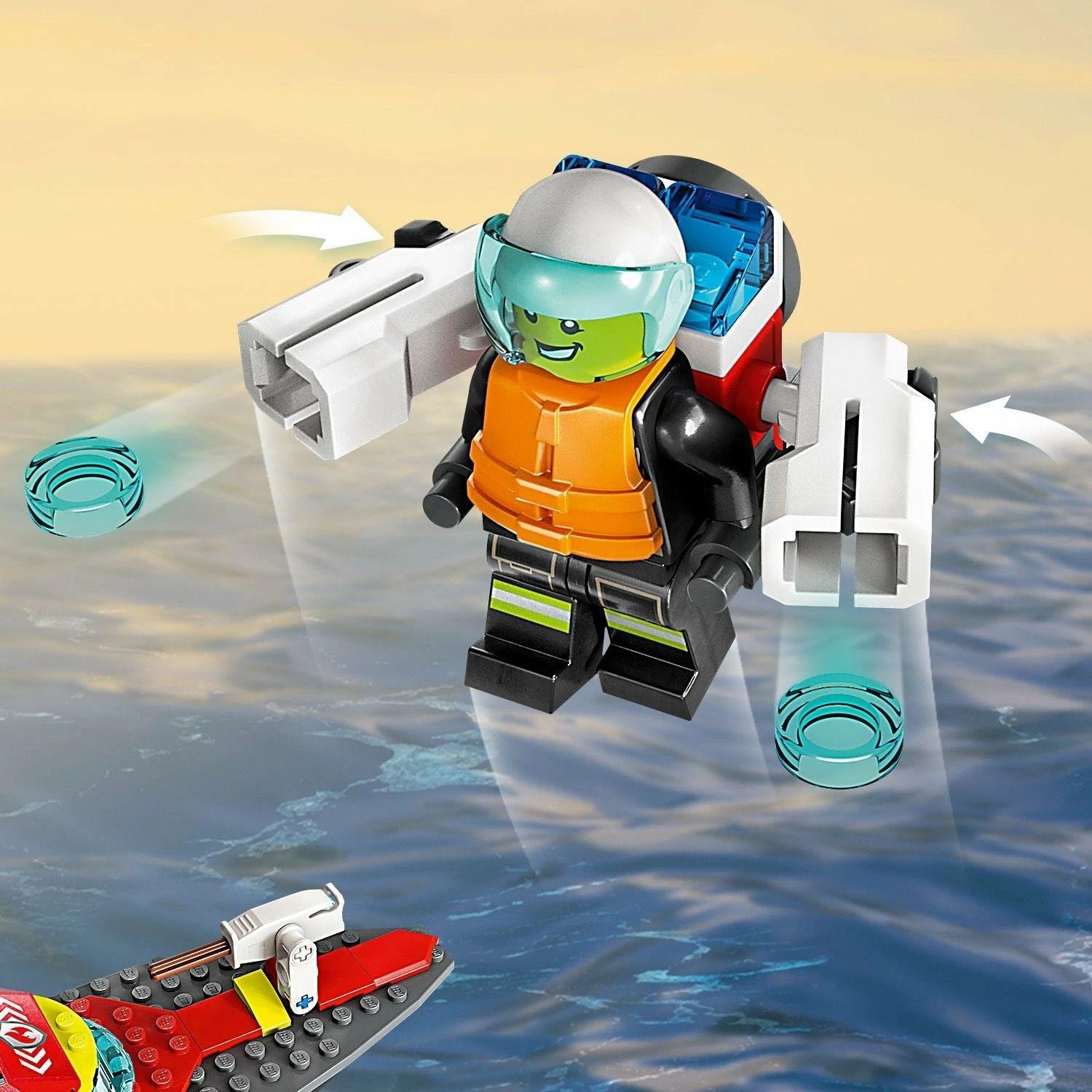 Set LEGO City Fire Boat 60373, 144 copë, 5+