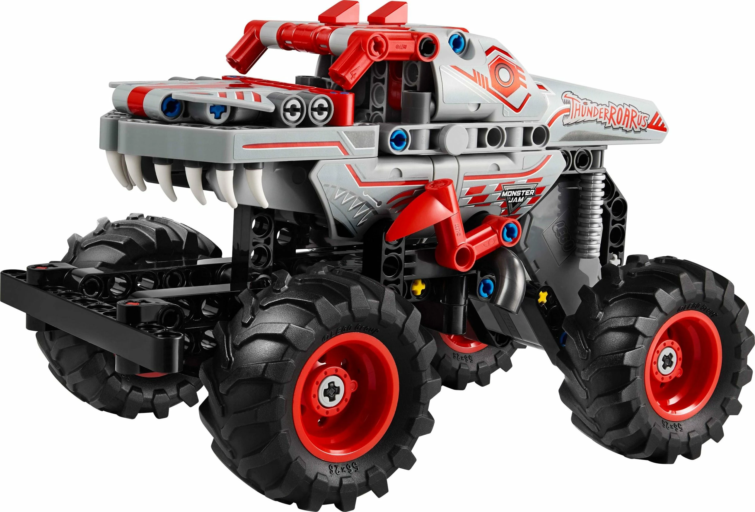 Set ndërtimi LEGO Technic Monster Jam ThunderROARus 42200, 232 copë, Pull-Back, gri/kuqe