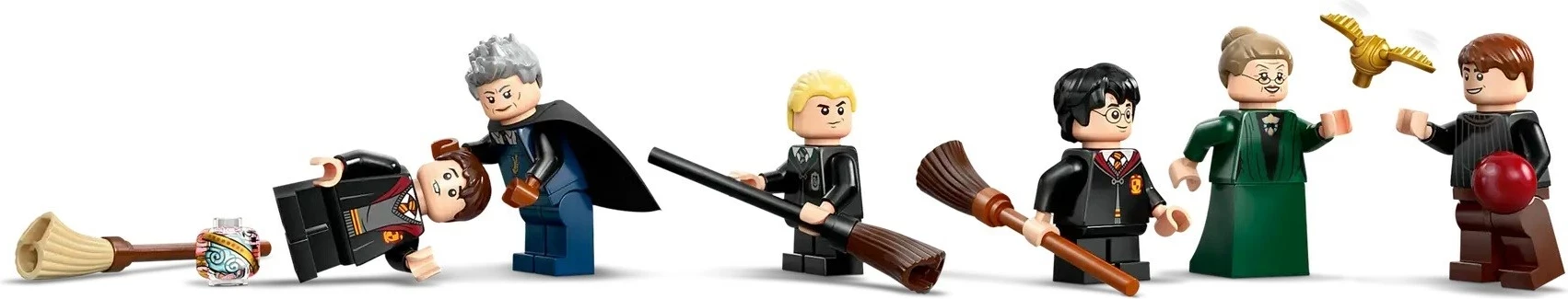 Set LEGO Harry Potter 76447 Hogwarts Castle: Flying Lessons, 651 pjesë, 6 minifigura