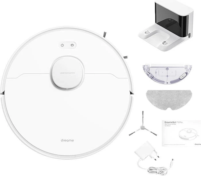 Robot fshirës, Dreame, F9 Pro RLF22GA, 2500 Pa, 3200 mAh, 0.57 L + 0.23 L, i bardhë