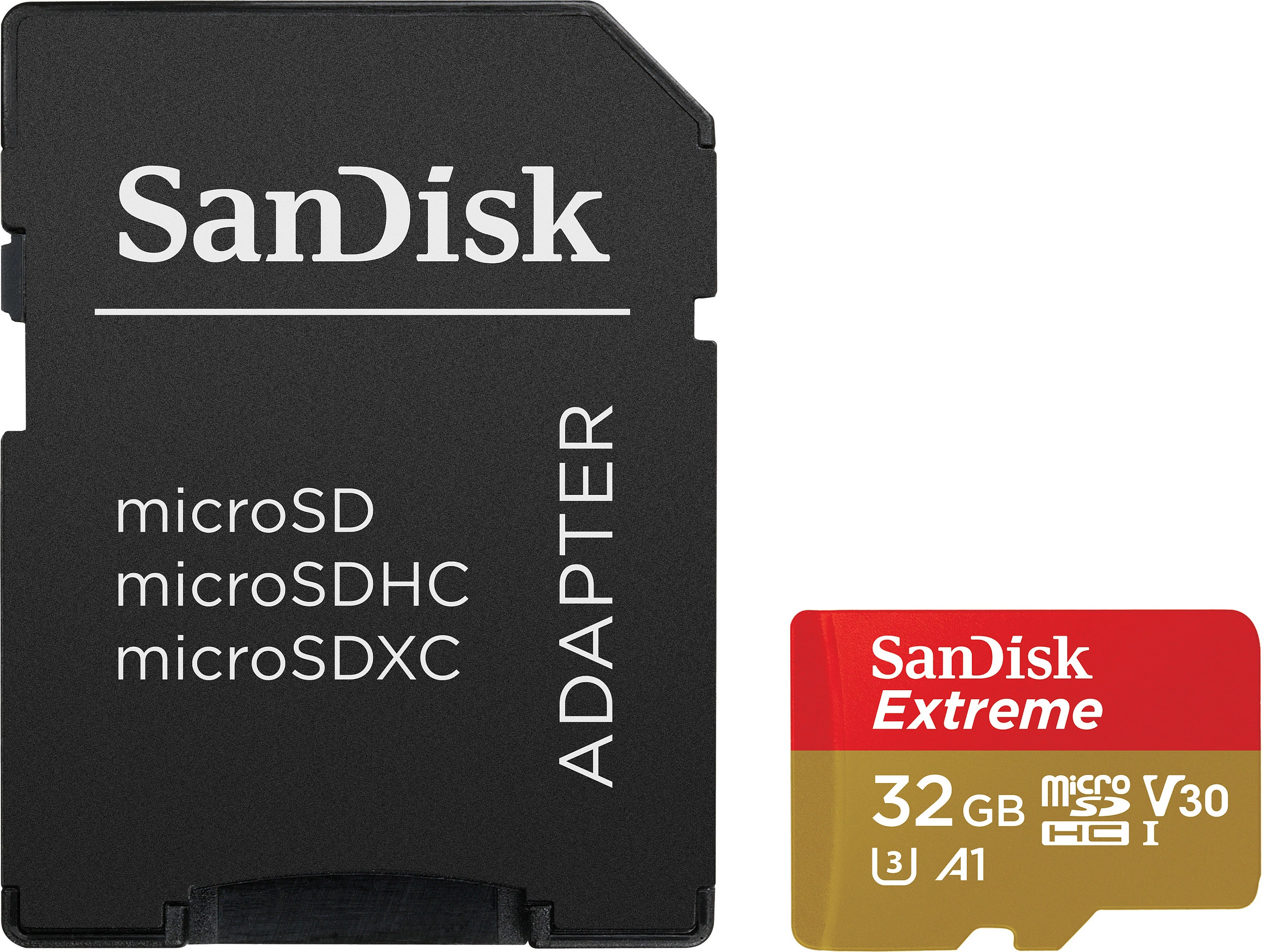 Kartelë MicroSDHC SanDisk Extreme 32 GB, Class 10, UHS-I, 100 MB/s, 60 MB/s, e kuqe