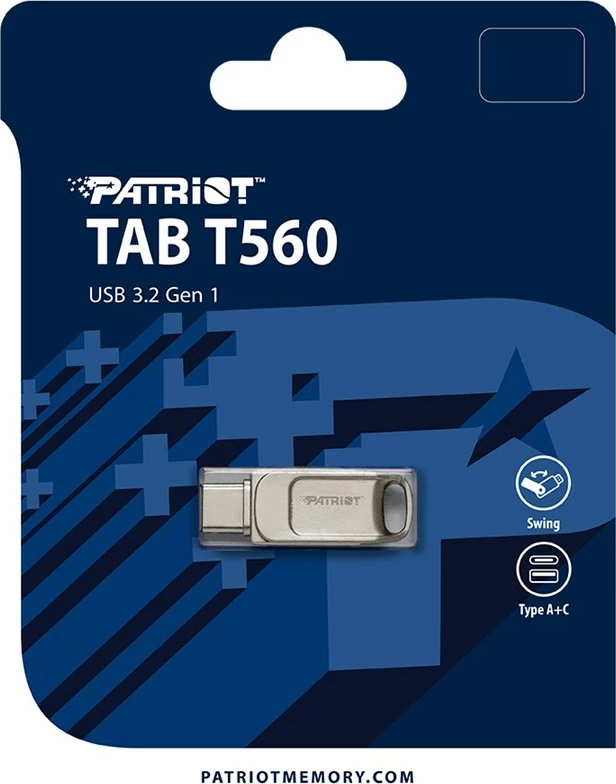 Flash drive Patriot Tab T560, 256GB, Dual USB, Argjend