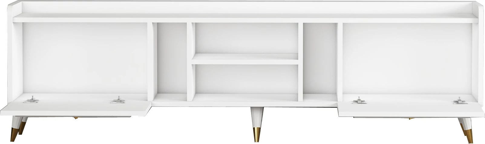 Komodë TV Hanah Home, Rudy v2, e bardhë dhe ari