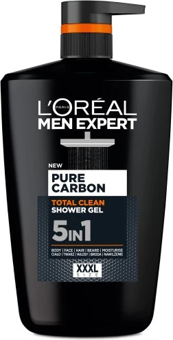 Xhel dushi për meshkuj L'Oreal Paris Men Expert Pure Carbon Total Clean, 1000ml