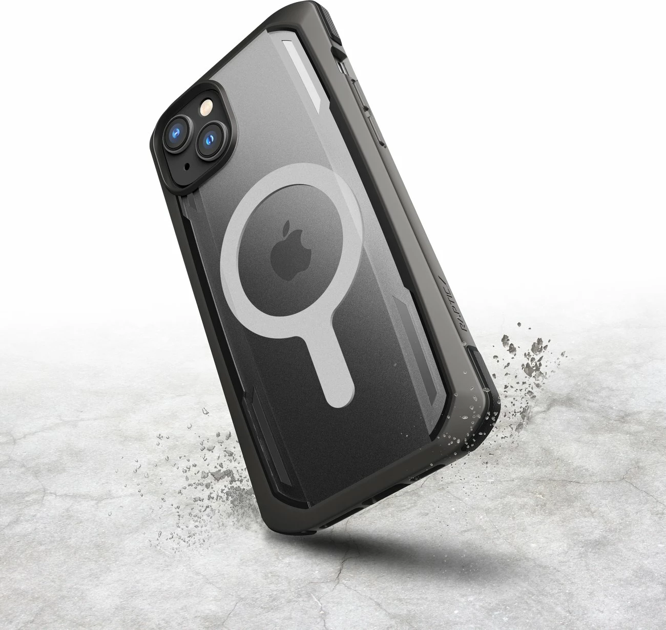 Mbështjellës Raptic X-Doria Secure built për iPhone 14 Plus me MagSafe, i zi