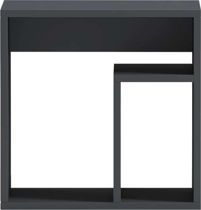 Tavolinë anësore Doublo, ngjyrë antracit, 40x35x40cm