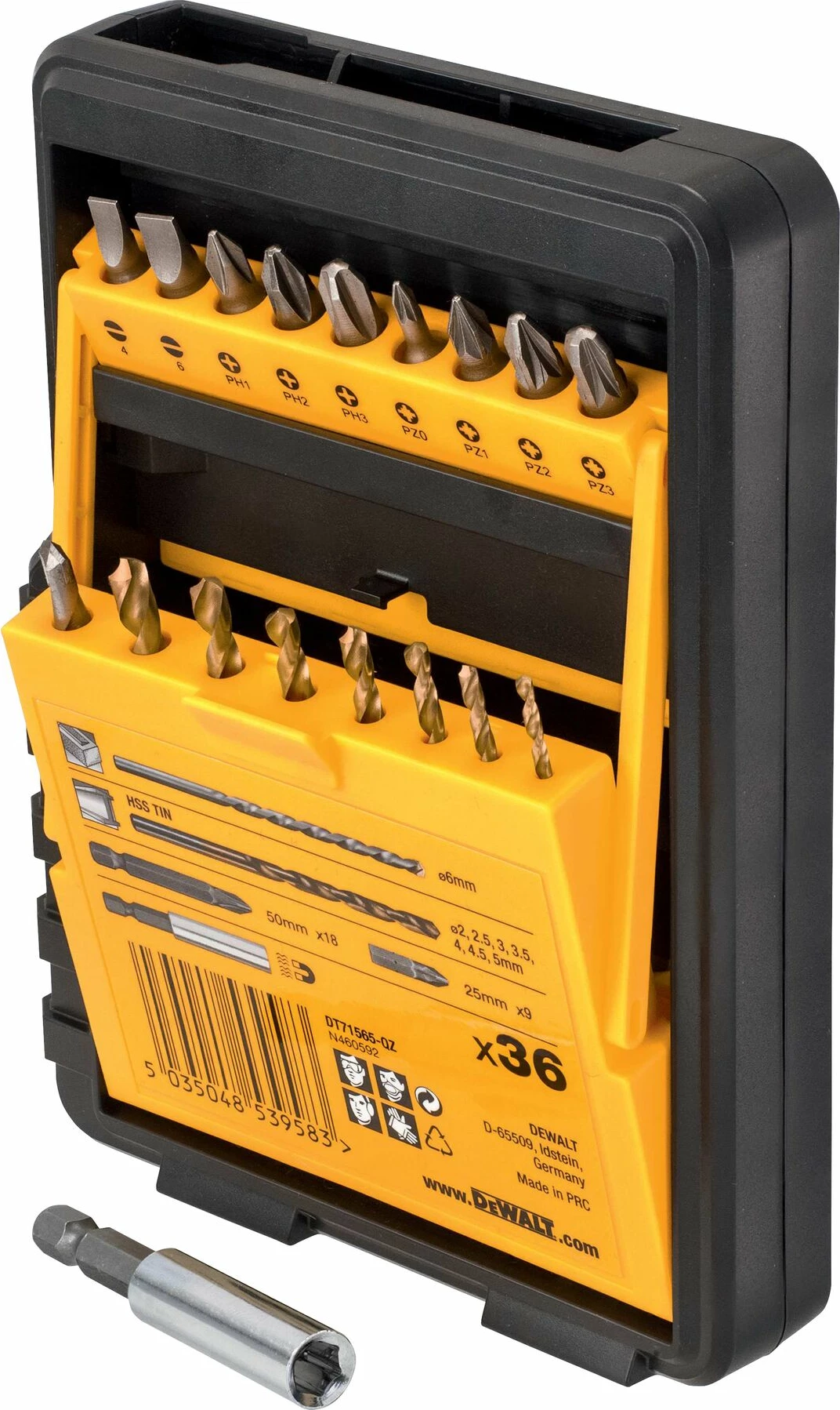 Set bitash për kaçavidë Dewalt DT71565 36 copë