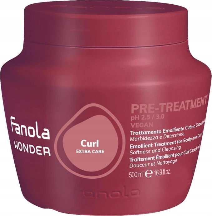 Kondicioner për flokë kaçurrela Fanola Wonder Curl Extra Care Emollient Treatment për femra 500ml