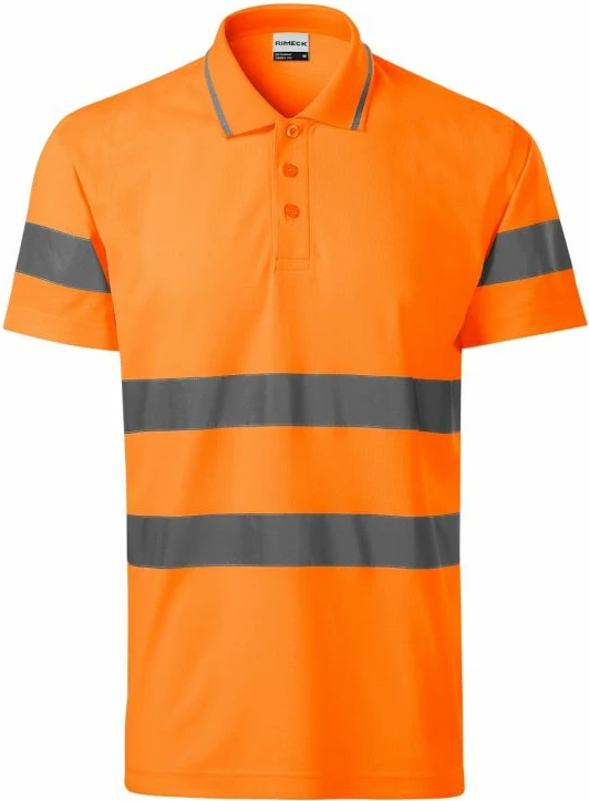 Fanellë polo për meshkuj Rimeck, portokalli fluoreskente