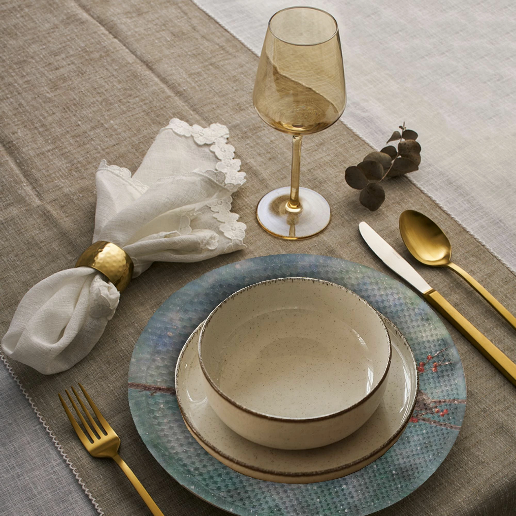 Set nënshtrues tavoline Hermia Concept, shumëngjyrësh, 3051Supla, 37cm, 4 copë