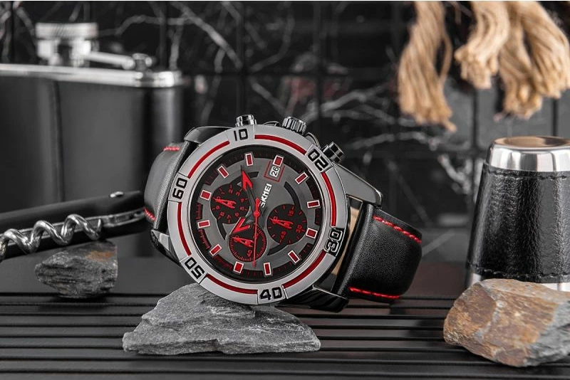 Orë dore për meshkuj Skmei, e zezë