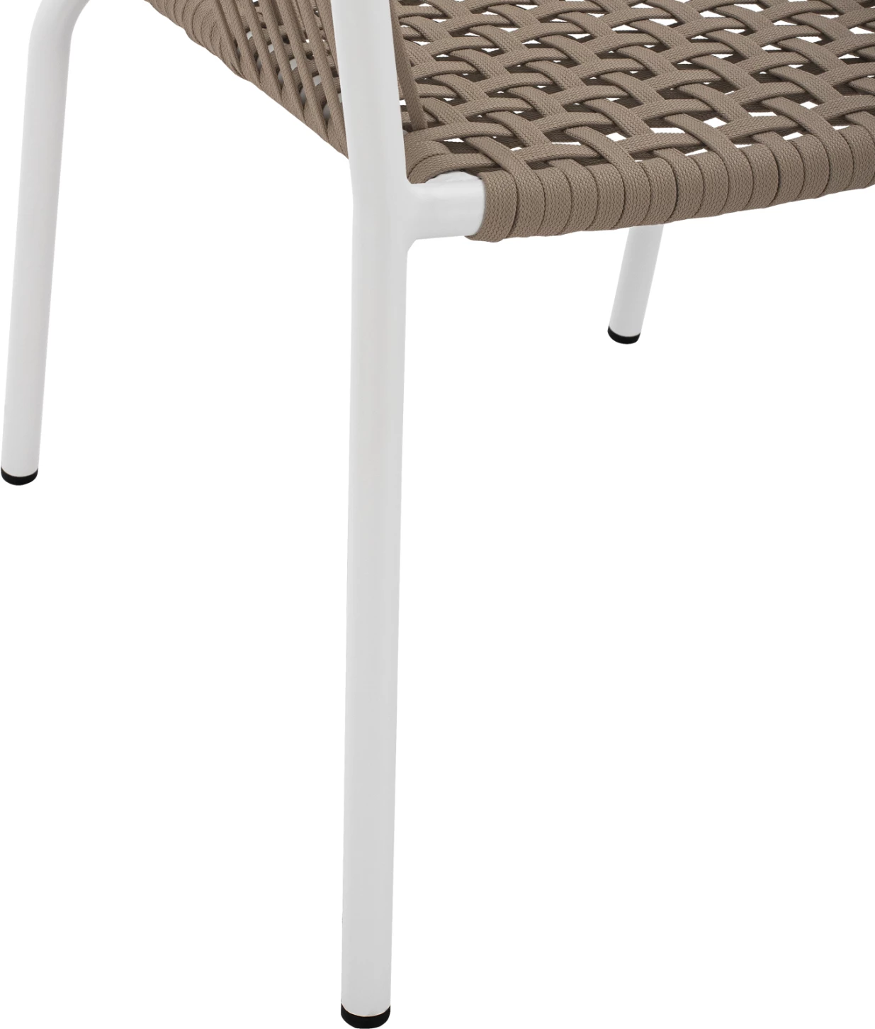 Karrige alumini e bardhë me litar të gjerë kapuçino FH5784.01 56x58x85 cm