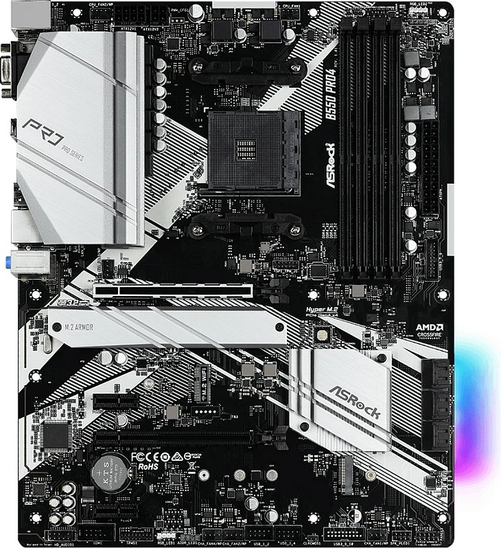 Pllakë amë ASRock B550 Pro4, AMD, Socket AM4, 128 GB
