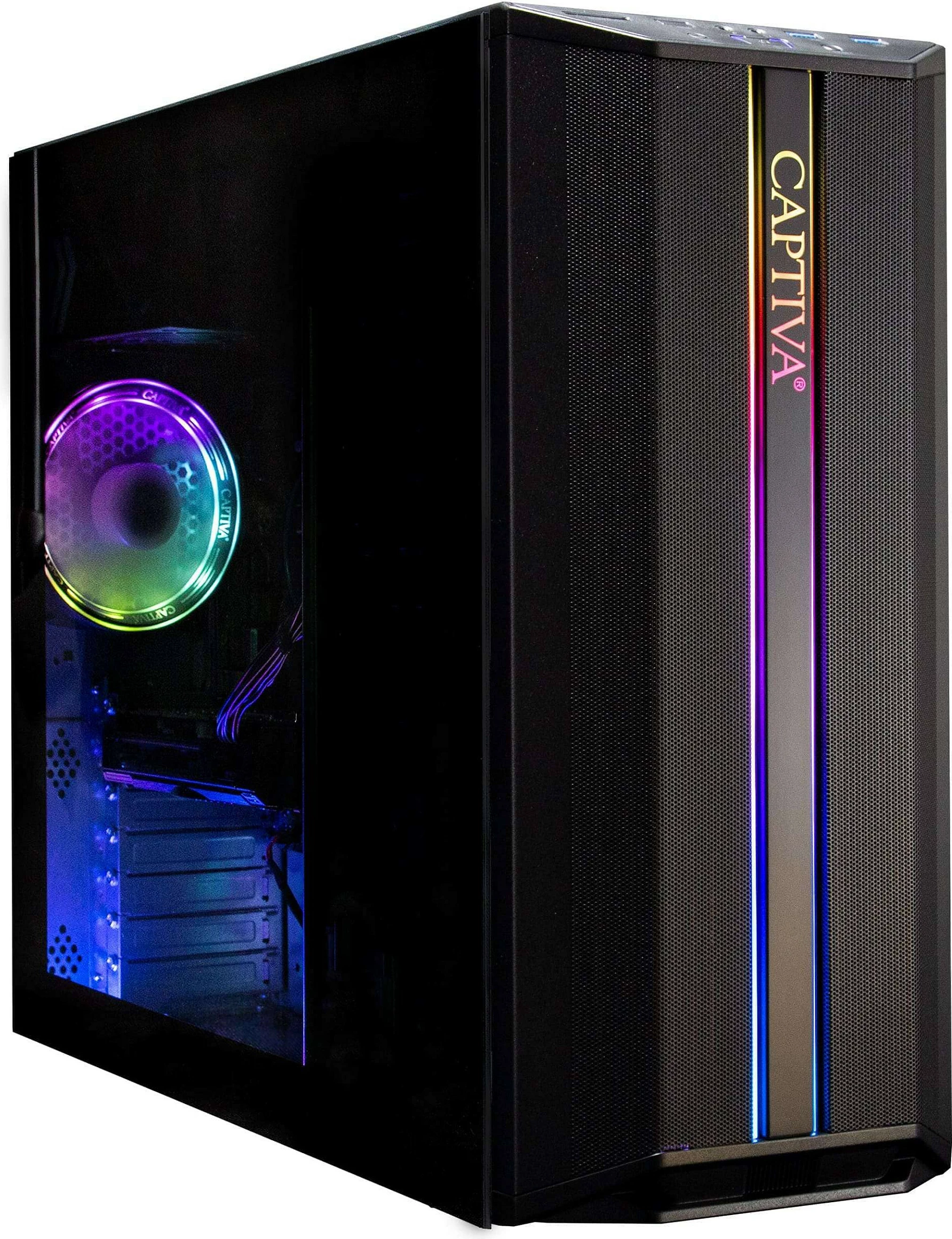 Kompjuter Desktop Captiva Advanced Gaming R98-206, Ryzen 7 5700X, 32GB RAM Memorje, 1TB M.2 SSD, GeForce RTX 5060 8GB, Wi‑Fi 6, Windows 11, i zi