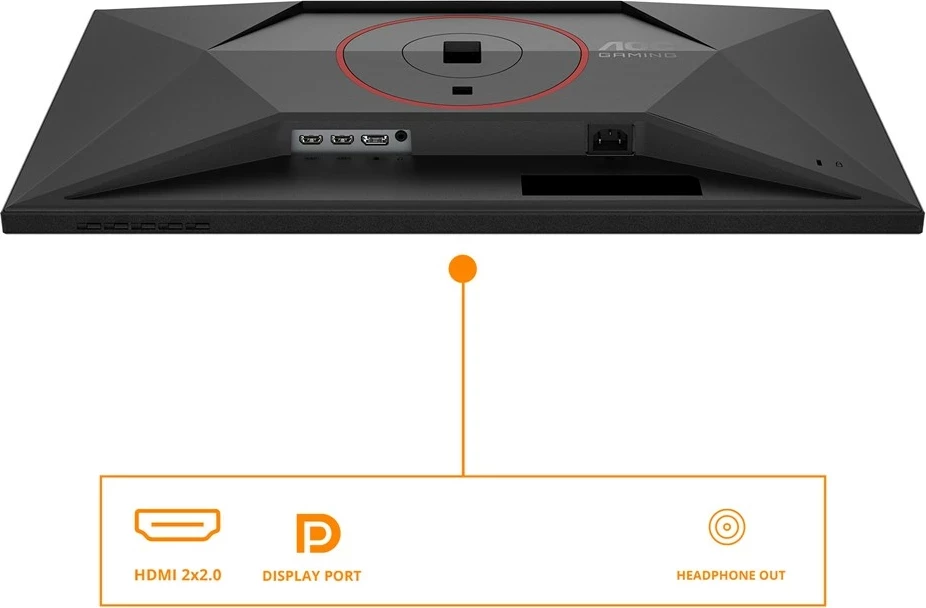 Monitor gaming AOC 27G4HA, 27", Full HD, 200Hz, LED, i zi me të kuqe