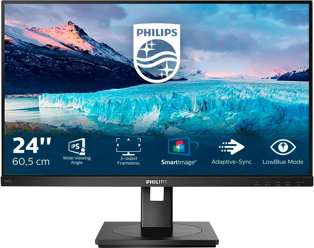 Monitor Philips S Line 242S1AE/00, 23.8", Full HD, LED, i zi
