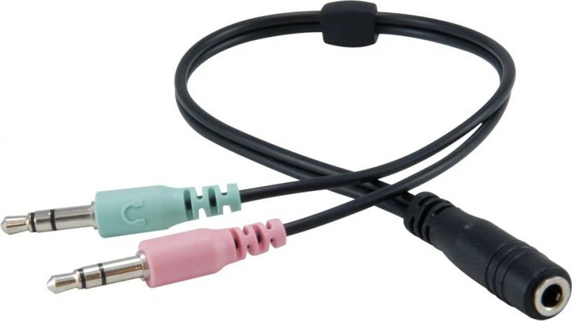 Kufje Conceptronic Headset Klinke Mikro, 2.0m, e zezë