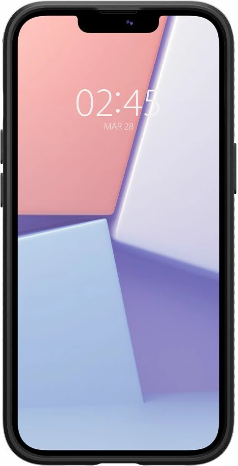 Mbështjellës, Spigen, Liquid Air për iPhone 13, TPU, i hollë, me airbagë në qoshe, e zezë mat, 1 copë