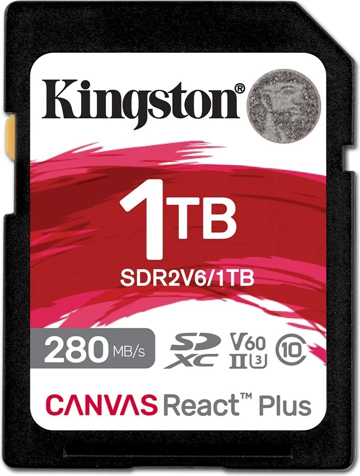 Kartelë memorie Kingston Canvas React Plus 1TB, SDXC UHS-II, e zezë