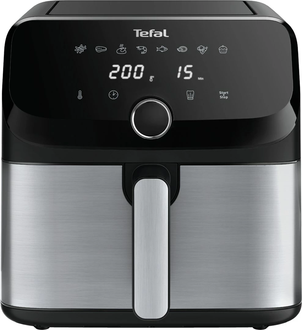 Fritezë me ajër të nxehtë Tefal Easy Fry Mega EY855D10, 7.5 L, E zezë, Inox