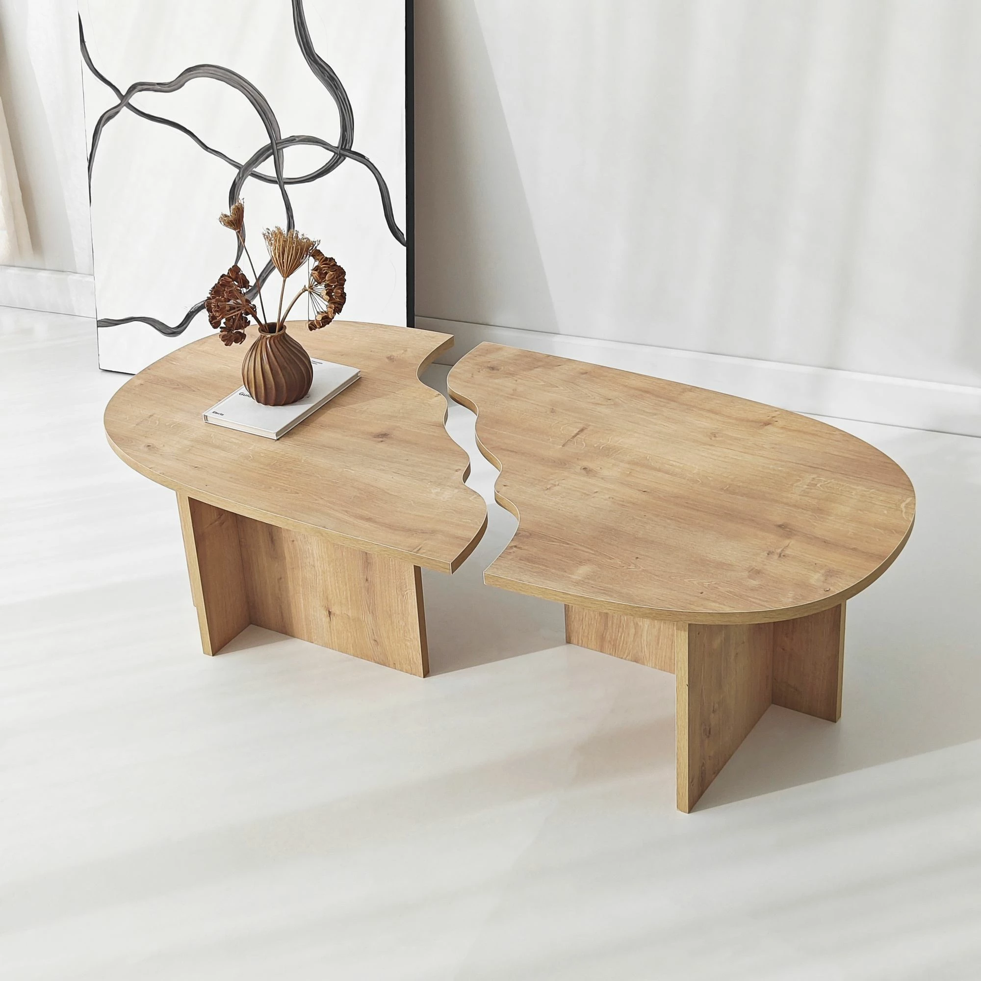 Tavolinë kafeje Skye Decor, ngjyrë lisi Sapphire Oak