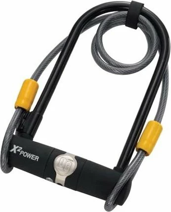 Dry biçiklete OnGuard 5801 U-Lock (ONG-5801), çelik i ngurtësuar 230x115 mm, kabllo 120 cm, 2 çelësa, montim kornize, e zezë