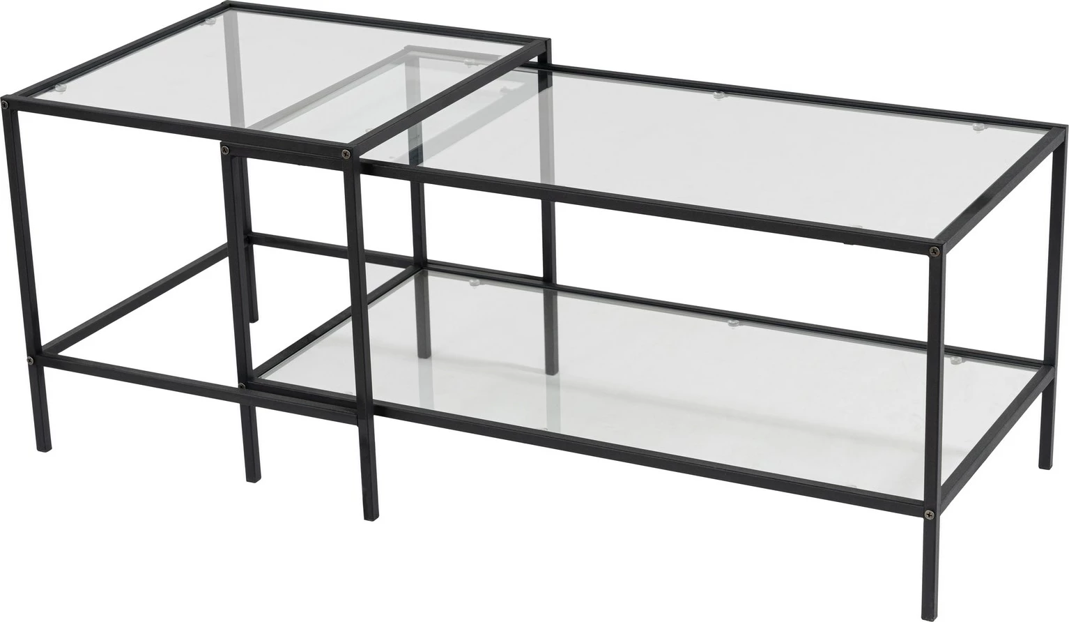 Set tavolinash kafeje Hanah Home, Sevay, e zezë