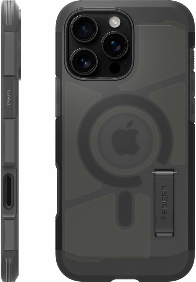 Mbështjellës Spigen Tough Armor T Mag për iPhone 16 Pro, MagSafe, zi