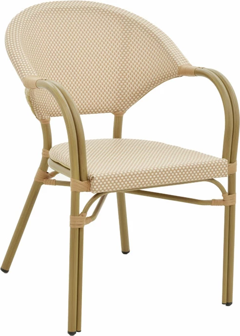 Karrige Elyza alumini natyral-bezhë tekstilene 57x62x84cm